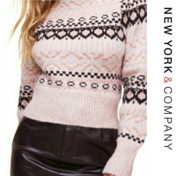 New York & Company Sweaters - FAIR ISLE boat neck sweater